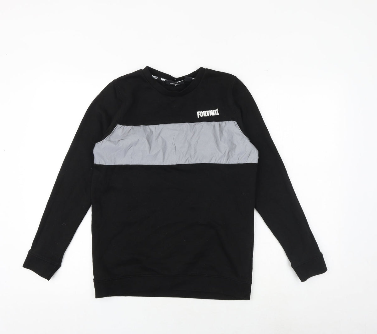 Fortnite Boys Black Cotton Pullover Sweatshirt Size L Pullover