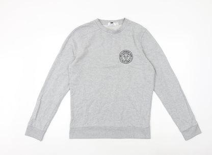 Topman Mens Grey Polyester Pullover Sweatshirt Size M