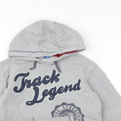 adams boys Boys Grey Cotton Pullover Hoodie Size 10 Years Pullover - Track Legend