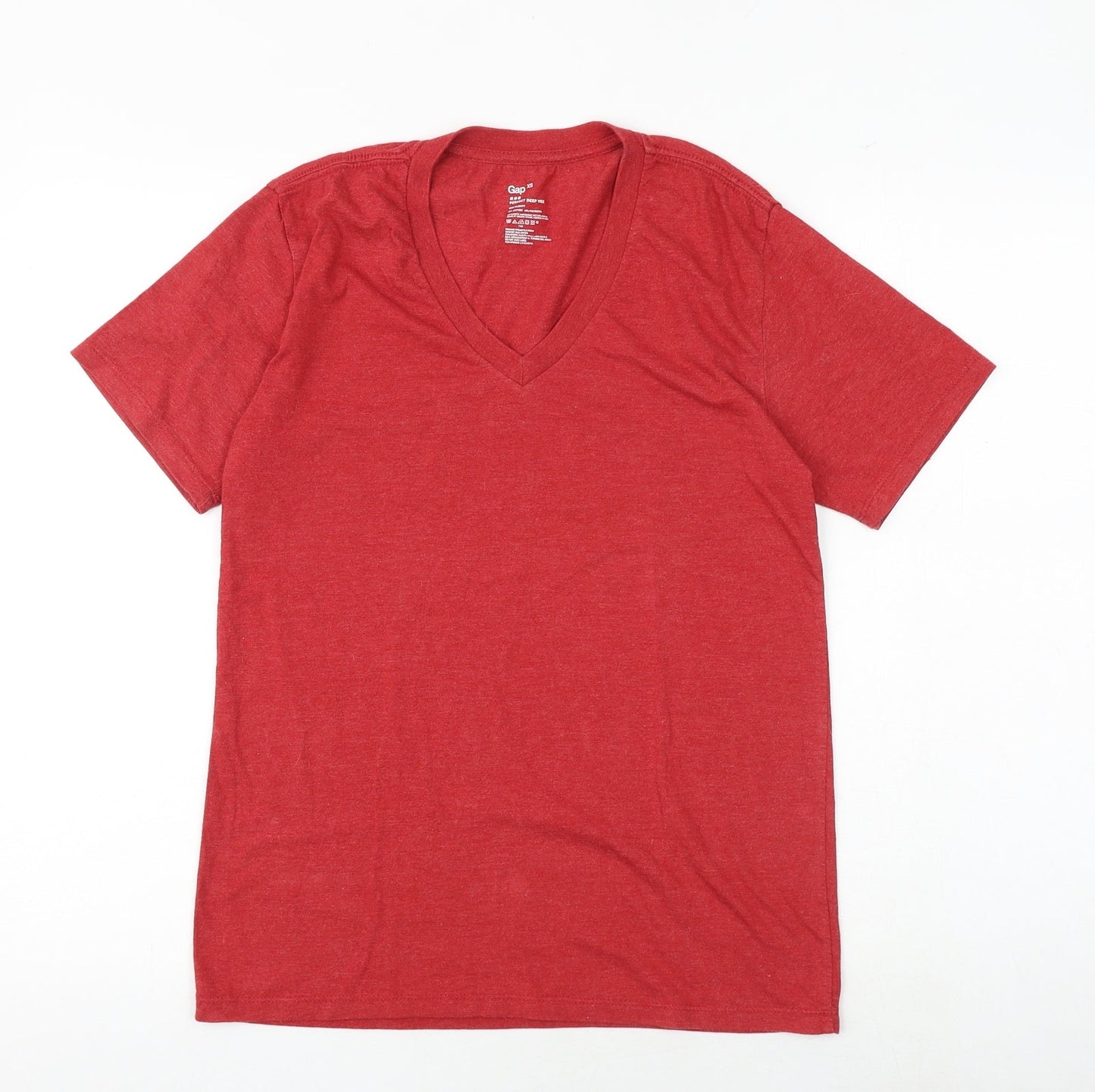 Womens UK Size XS Gap Red Basic T-Shirt