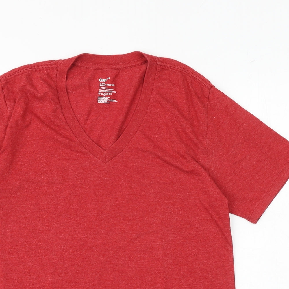 Womens UK Size XS Gap Red Basic T-Shirt