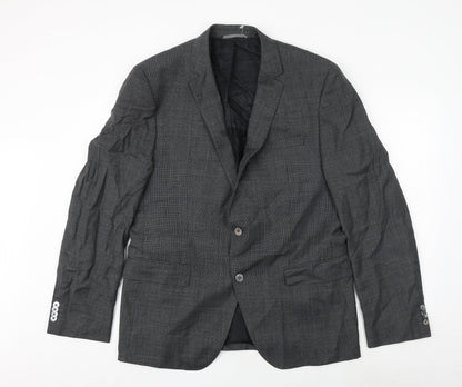 Mens UK Size 44 Boss Regular Grey Suit Jacket