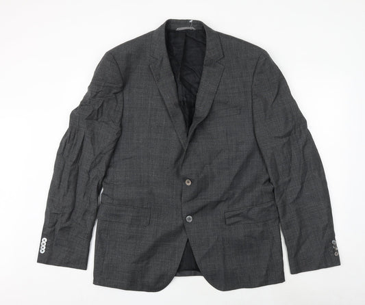 Mens UK Size 44 Boss Regular Grey Suit Jacket