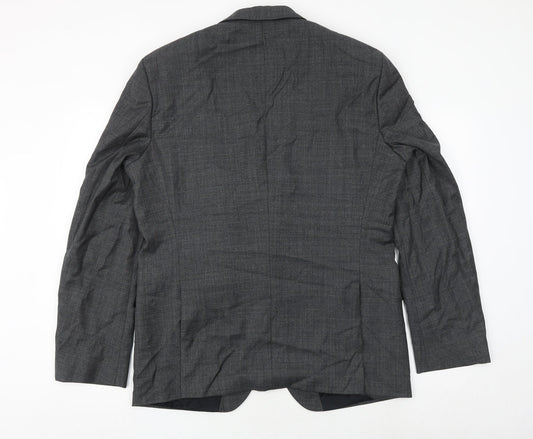 Mens UK Size 44 Boss Regular Grey Suit Jacket