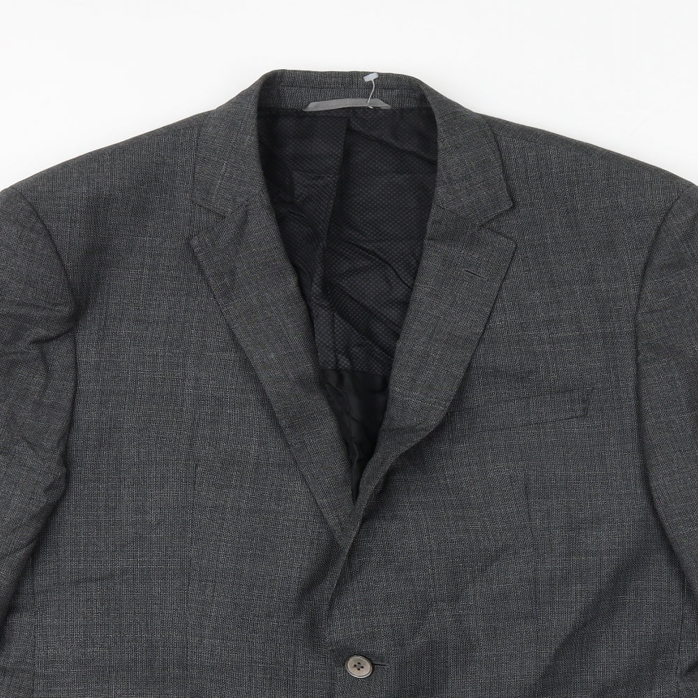 Mens UK Size 44 Boss Regular Grey Suit Jacket