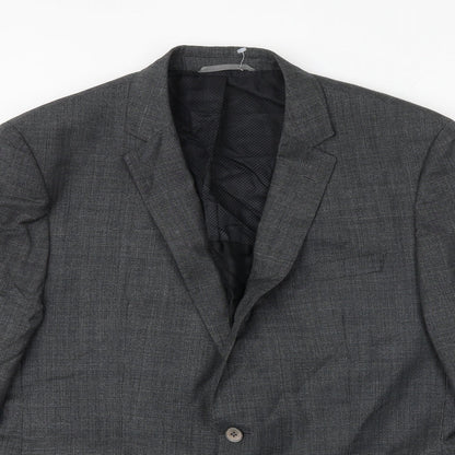 Mens UK Size 44 Boss Regular Grey Suit Jacket