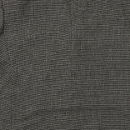gianni ravanetti Mens Grey Geometric Polyester Jacket Suit Jacket Size 44 Regular