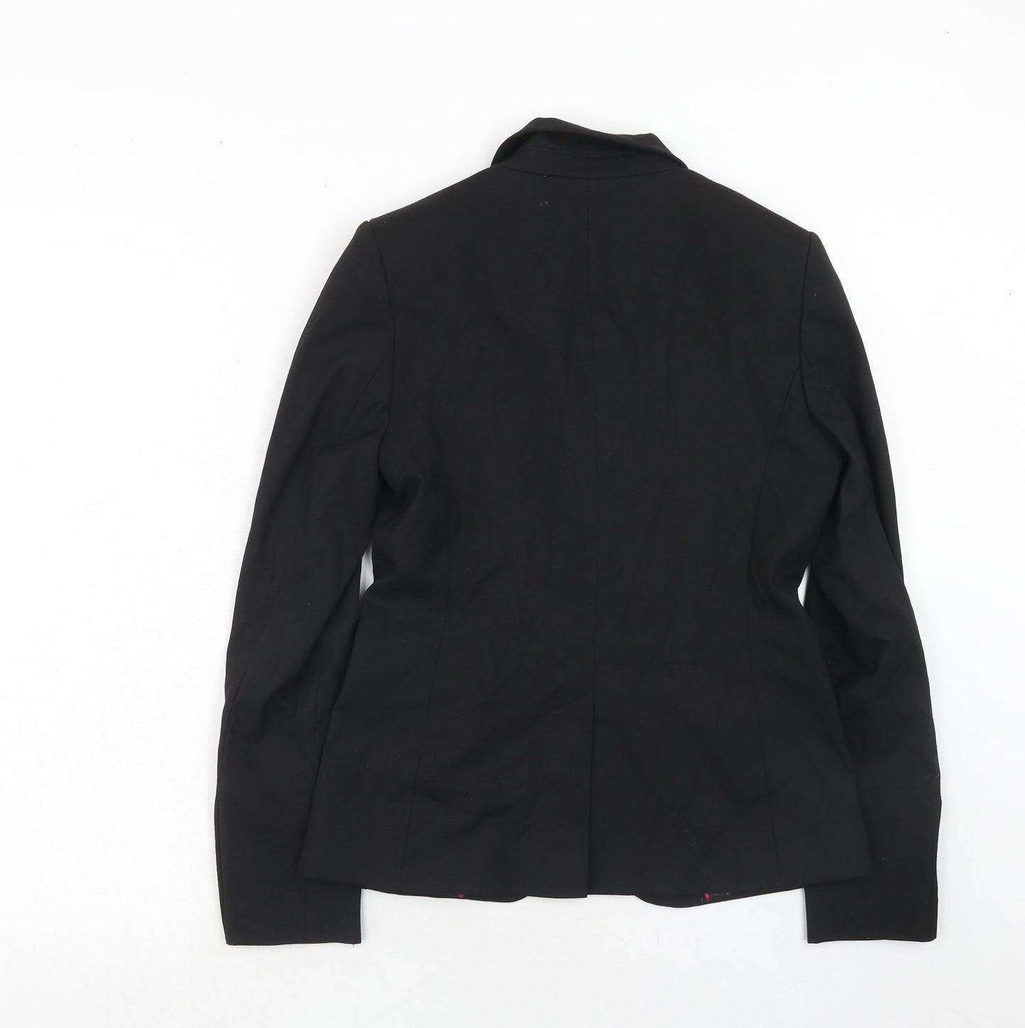 NEXT Womens Black Polyester Jacket Blazer Size 8