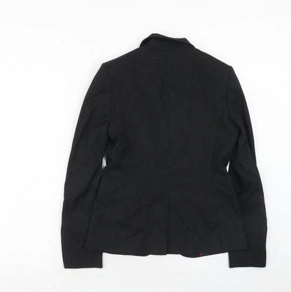 NEXT Womens Black Polyester Jacket Blazer Size 8