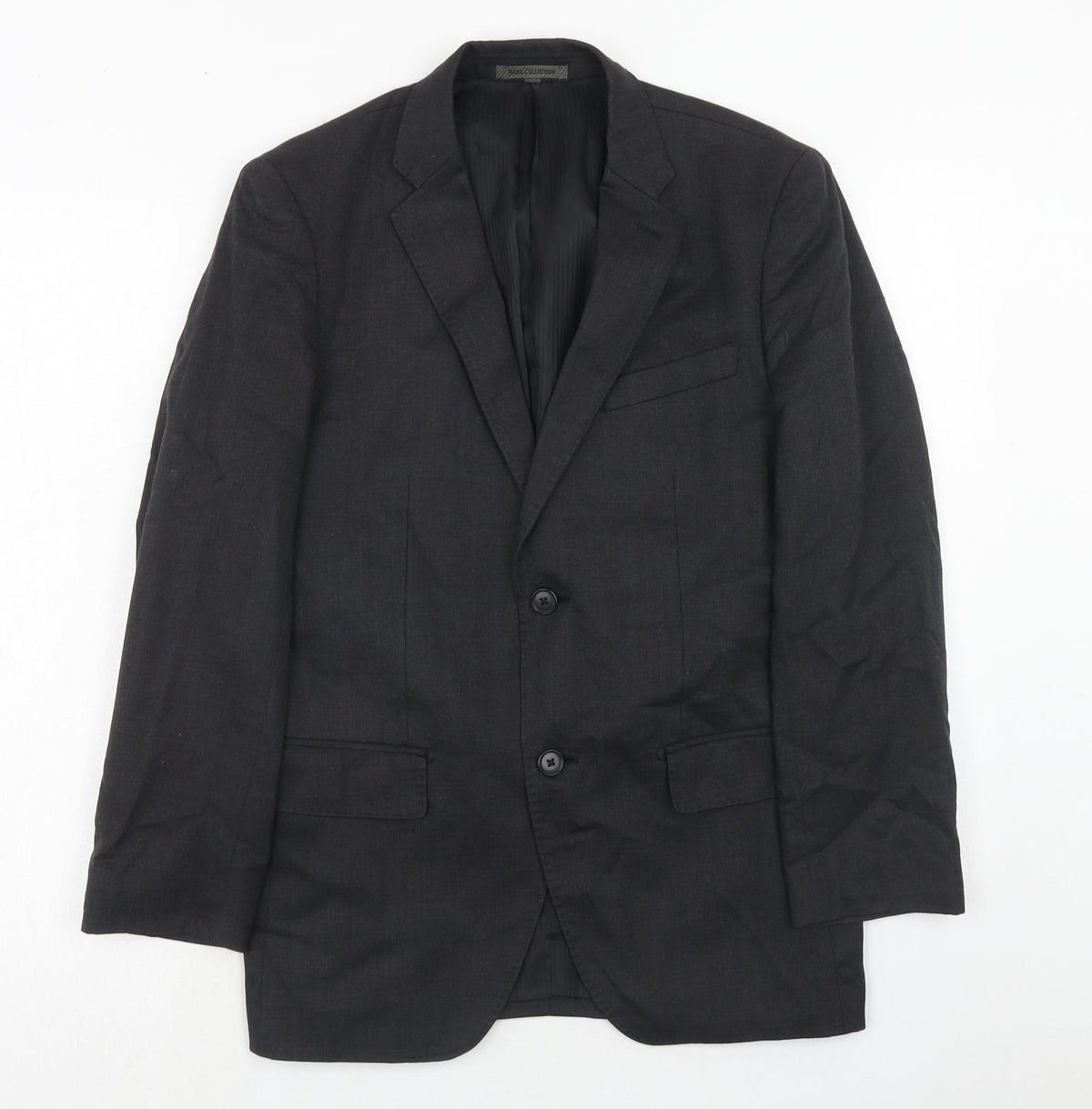 Wool Collection Mens Grey Wool Jacket Suit Jacket Size S Regular