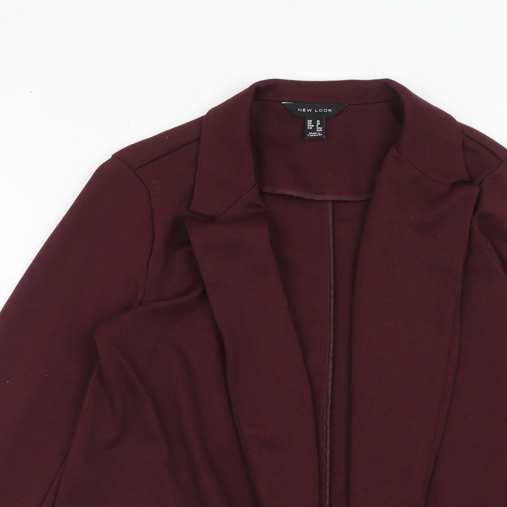 Womens UK Size 10 New Look Red Kimono Coat