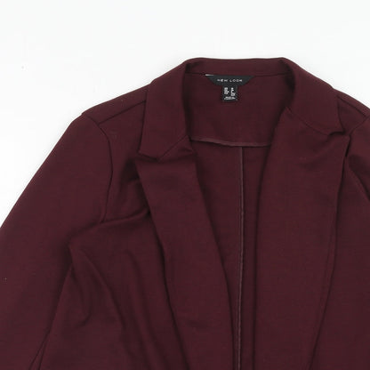 Womens UK Size 10 New Look Red Kimono Coat