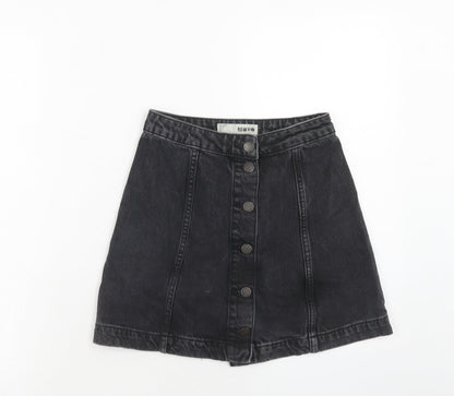 Womens UK Size 25 in Topshop A-Line Denim Skirt