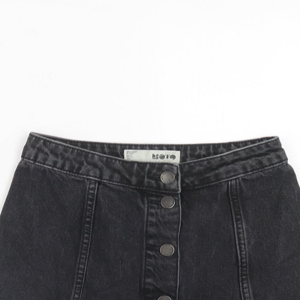 Womens UK Size 25 in Topshop A-Line Denim Skirt
