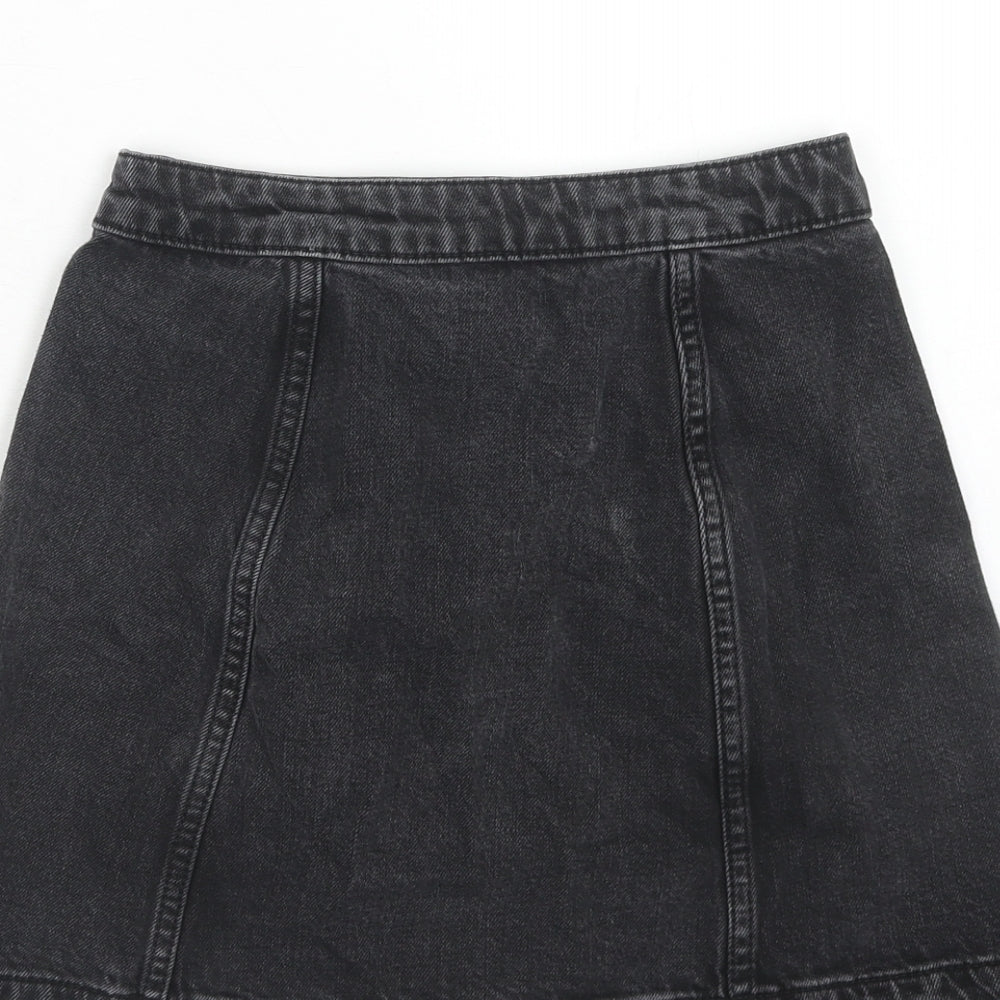 Womens UK Size 25 in Topshop A-Line Denim Skirt