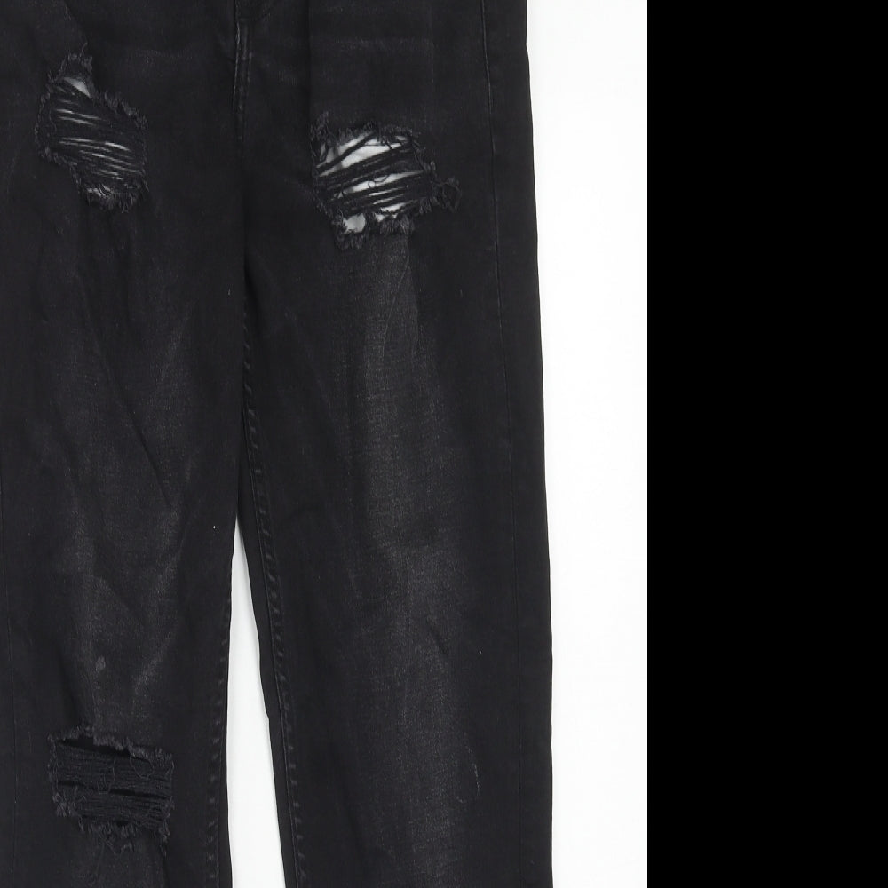 New Look Mens Black Cotton Skinny Jeans Size 30 in Regular Zip