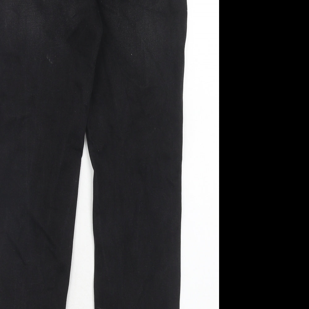 New Look Mens Black Cotton Skinny Jeans Size 30 in Regular Zip