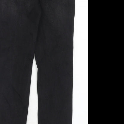 New Look Mens Black Cotton Skinny Jeans Size 30 in Regular Zip