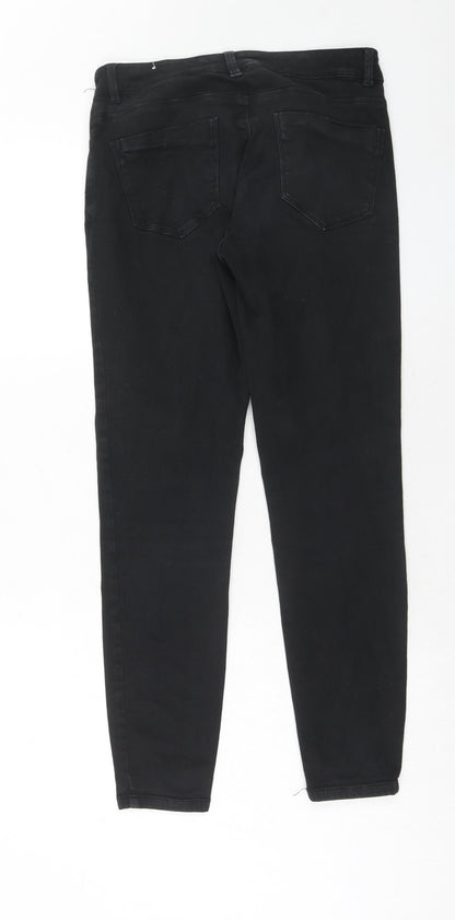 Zara Womens Blue Cotton Skinny Jeans Size 10 Regular Zip