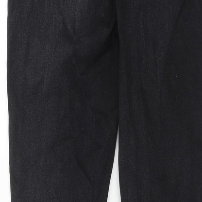 Gap Womens Black Cotton Skinny Jeans Size 27 in Regular Zip - Frayed Hem