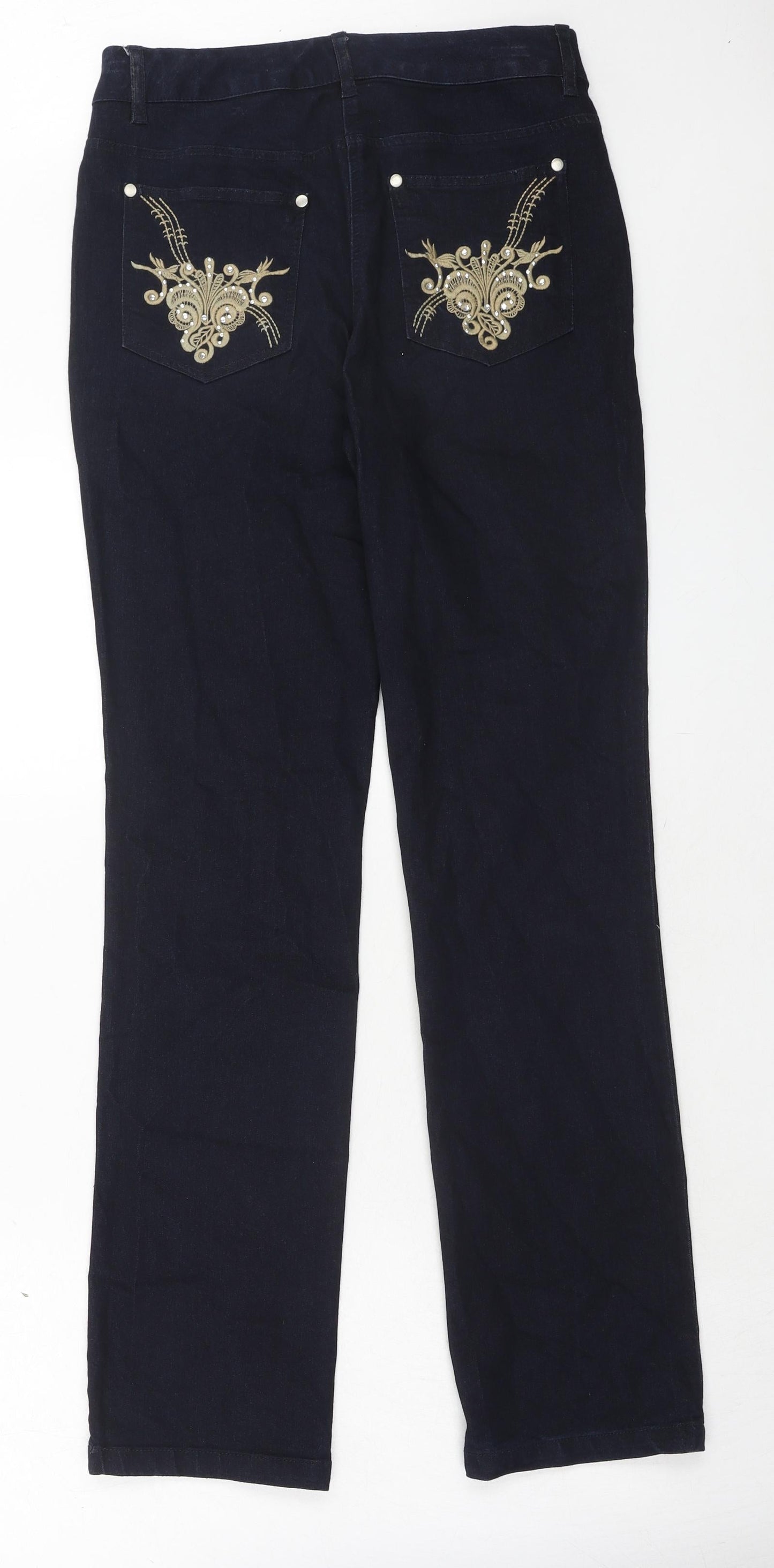 Together Womens Blue Cotton Skinny Jeans Size XS Regular Zip