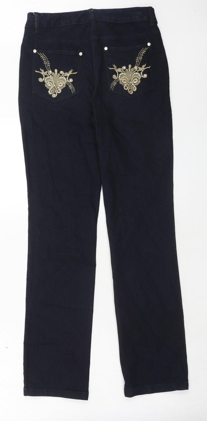 Together Womens Blue Cotton Skinny Jeans Size XS Regular Zip