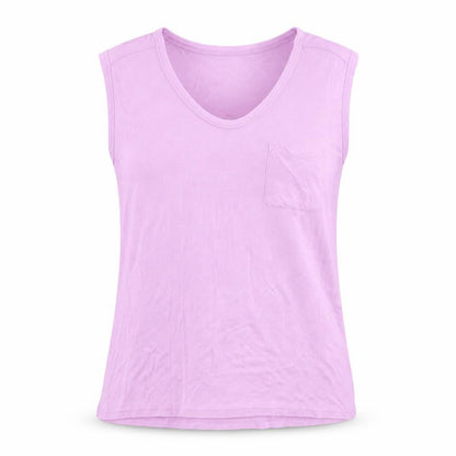 Zara Womens Purple Polyester Basic Tank Size M V-Neck Pullover