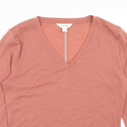Womens UK Size 6 Per Una Pink Basic T-Shirt