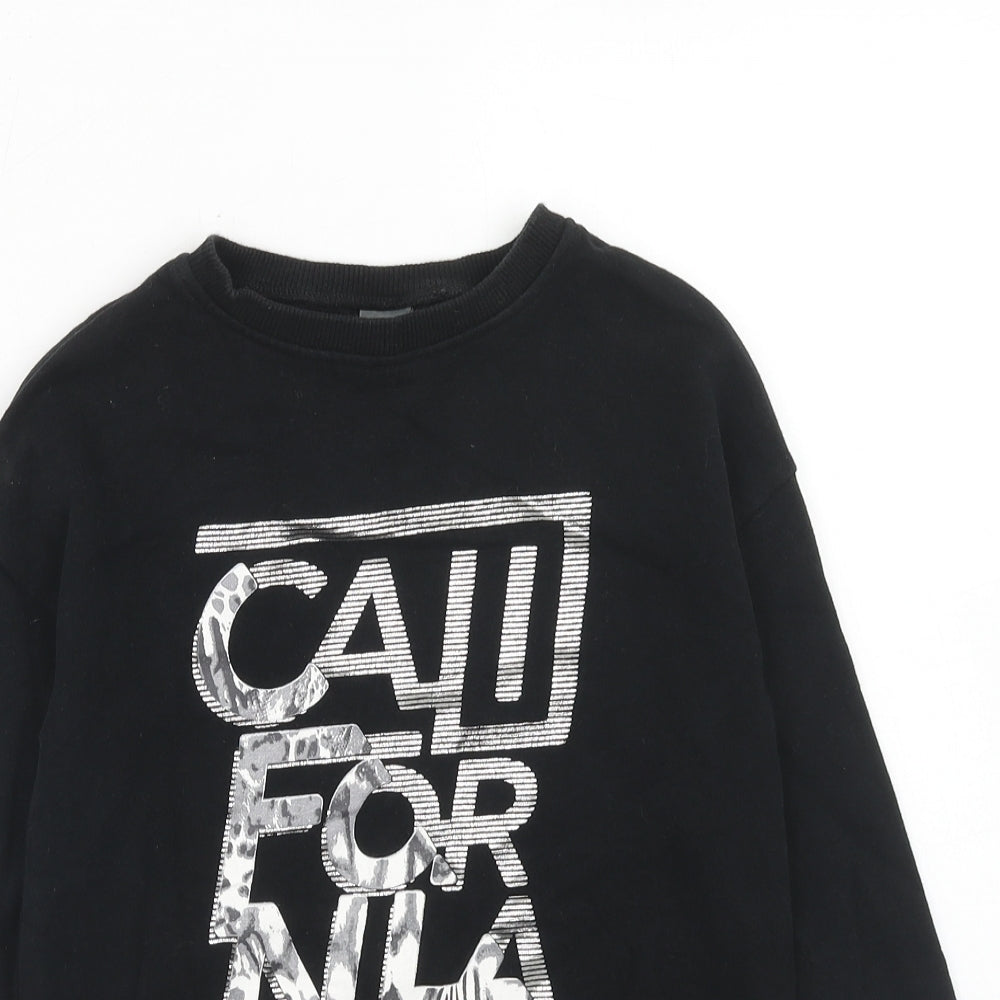 NEXT Girls Black Cotton Pullover Sweatshirt Size 10 Years Pullover - California