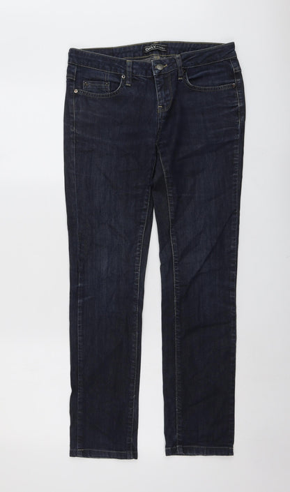 Only Womens Blue Cotton Straight Jeans Size 30 in L29 in Regular Button