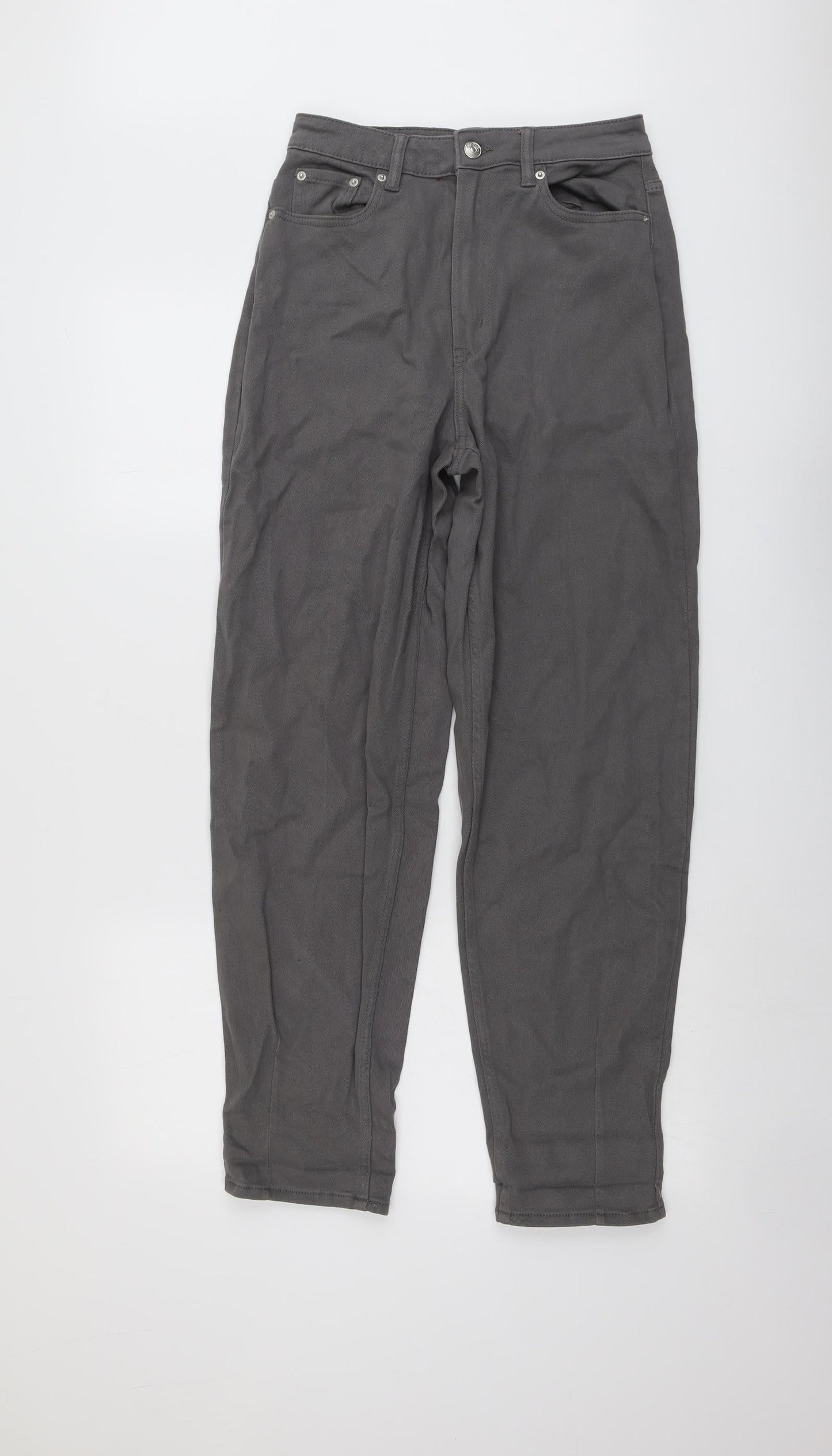 Womens UK Size 8 H&M Regular Fit Tapered Grey Jeans