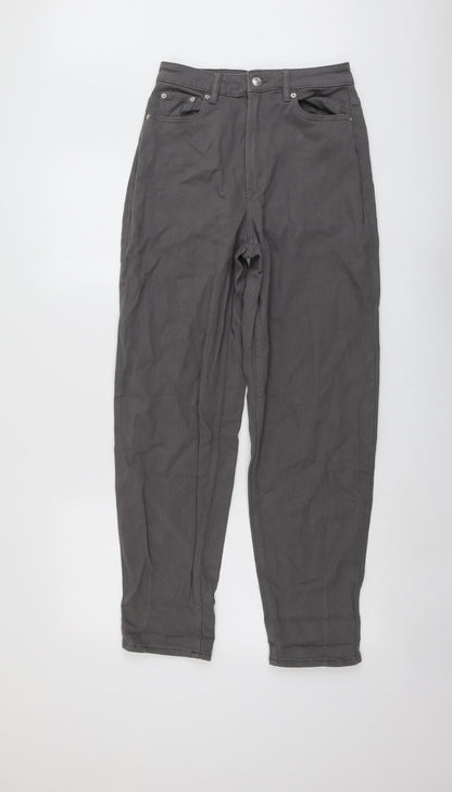 Womens UK Size 8 H&M Regular Fit Tapered Grey Jeans