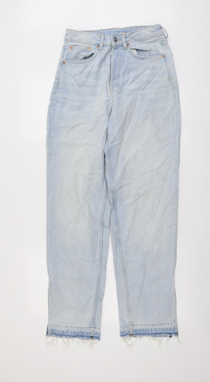 Womens UK Size 8 H&M Regular Fit Mom Blue Jeans