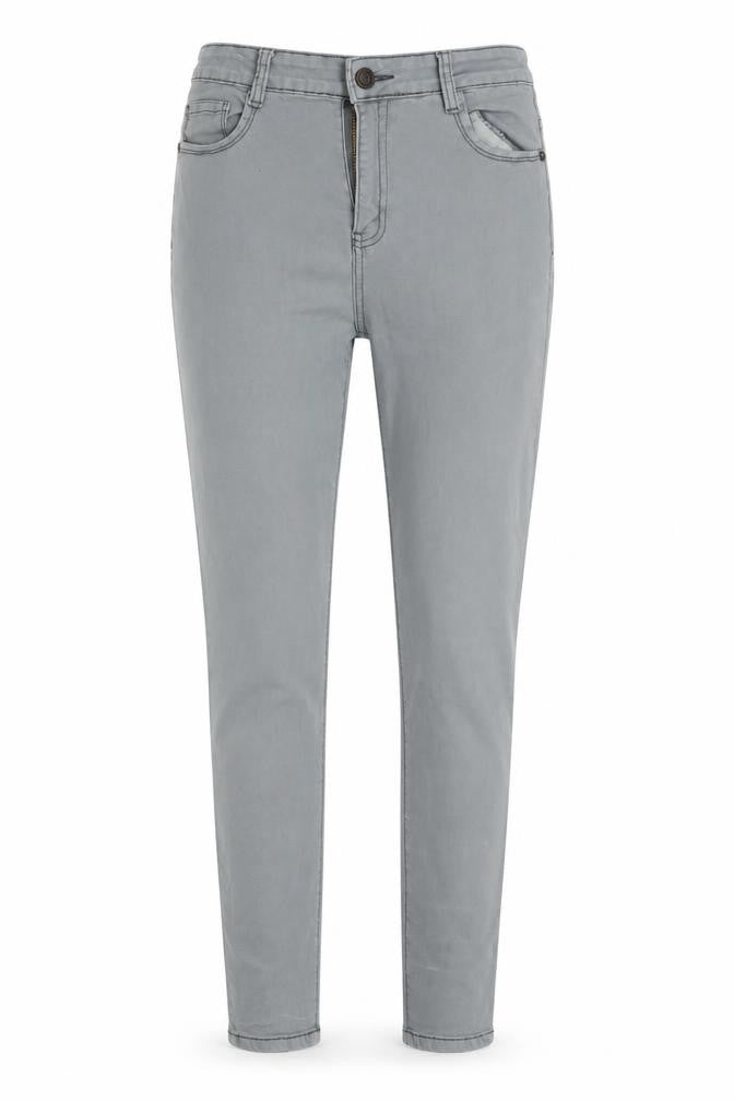 Momokrom Womens Grey Cotton Skinny Jeans Size 10 L25 in Regular Button