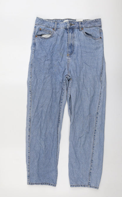 Womens UK Size 14 H&M Regular Fit Straight Blue Jeans