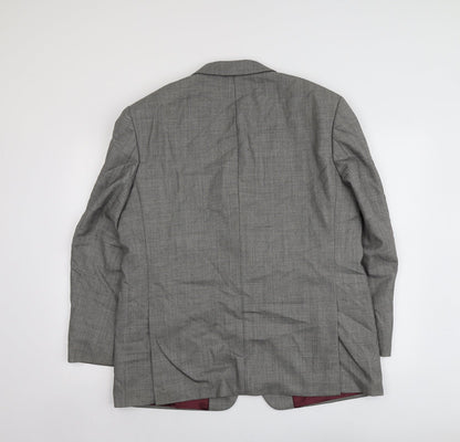 Mens UK Size 44 Brook Taverner Regular Grey Suit Jacket