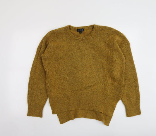 Womens UK Size 10 Topshop Yellow Pullover Jumper