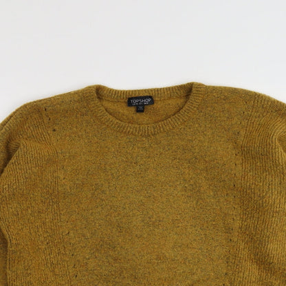 Womens UK Size 10 Topshop Yellow Pullover Jumper