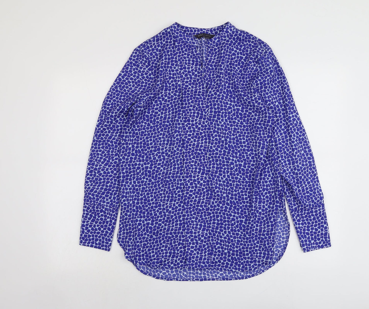 Womens UK Size 6 Marks and Spencer Blue Basic Blouse
