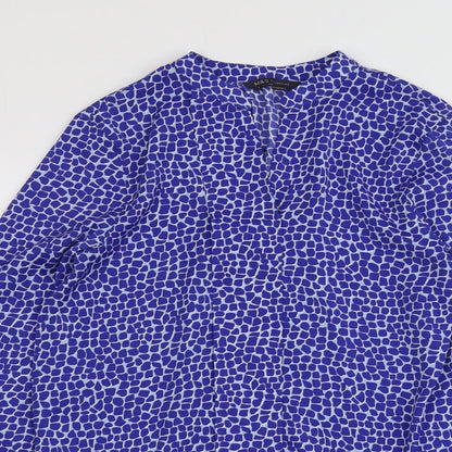 Womens UK Size 6 Marks and Spencer Blue Basic Blouse