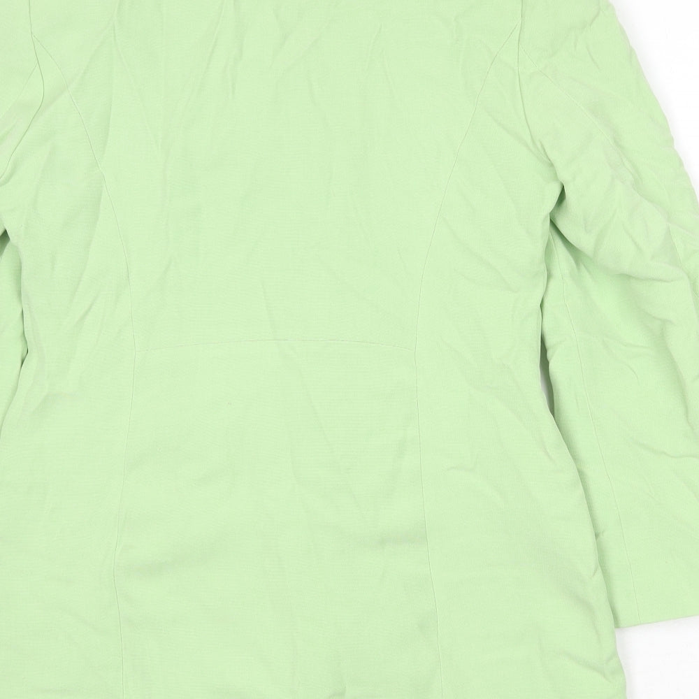 JFW Womens Green Polyester Jacket Blazer Size 14
