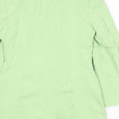 JFW Womens Green Polyester Jacket Blazer Size 14