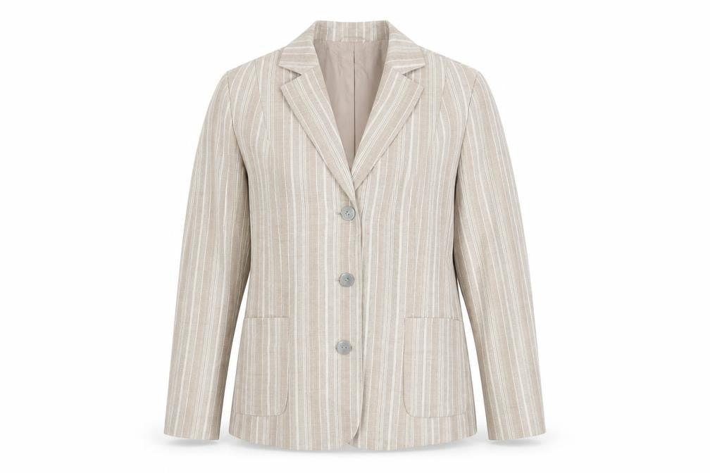 Womens UK Size 18 Oscar B Regular Beige Blazer
