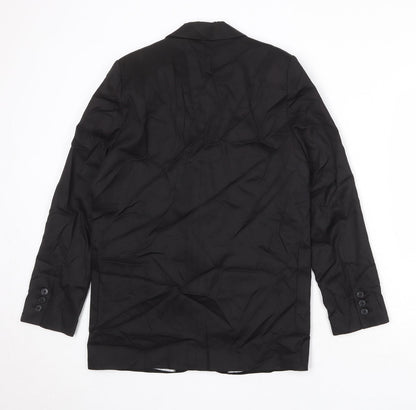Zara Womens Black Lyocell Jacket Blazer Size XS