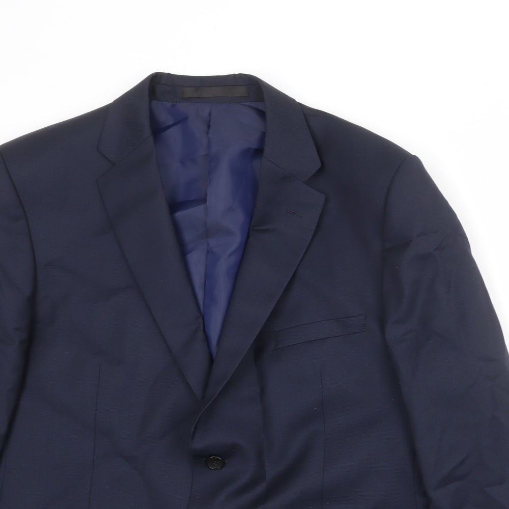 Autograph Mens Blue Wool Jacket Suit Jacket Size 44 Regular