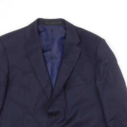 Autograph Mens Blue Wool Jacket Suit Jacket Size 44 Regular