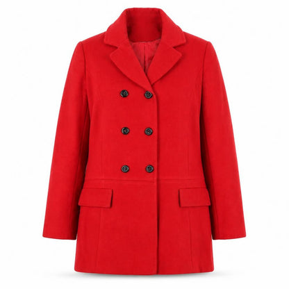 Womens UK Size 10 BHS Red Pea Coat