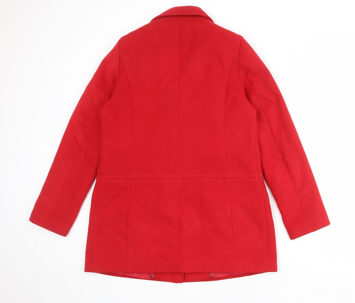 Womens UK Size 10 BHS Red Pea Coat