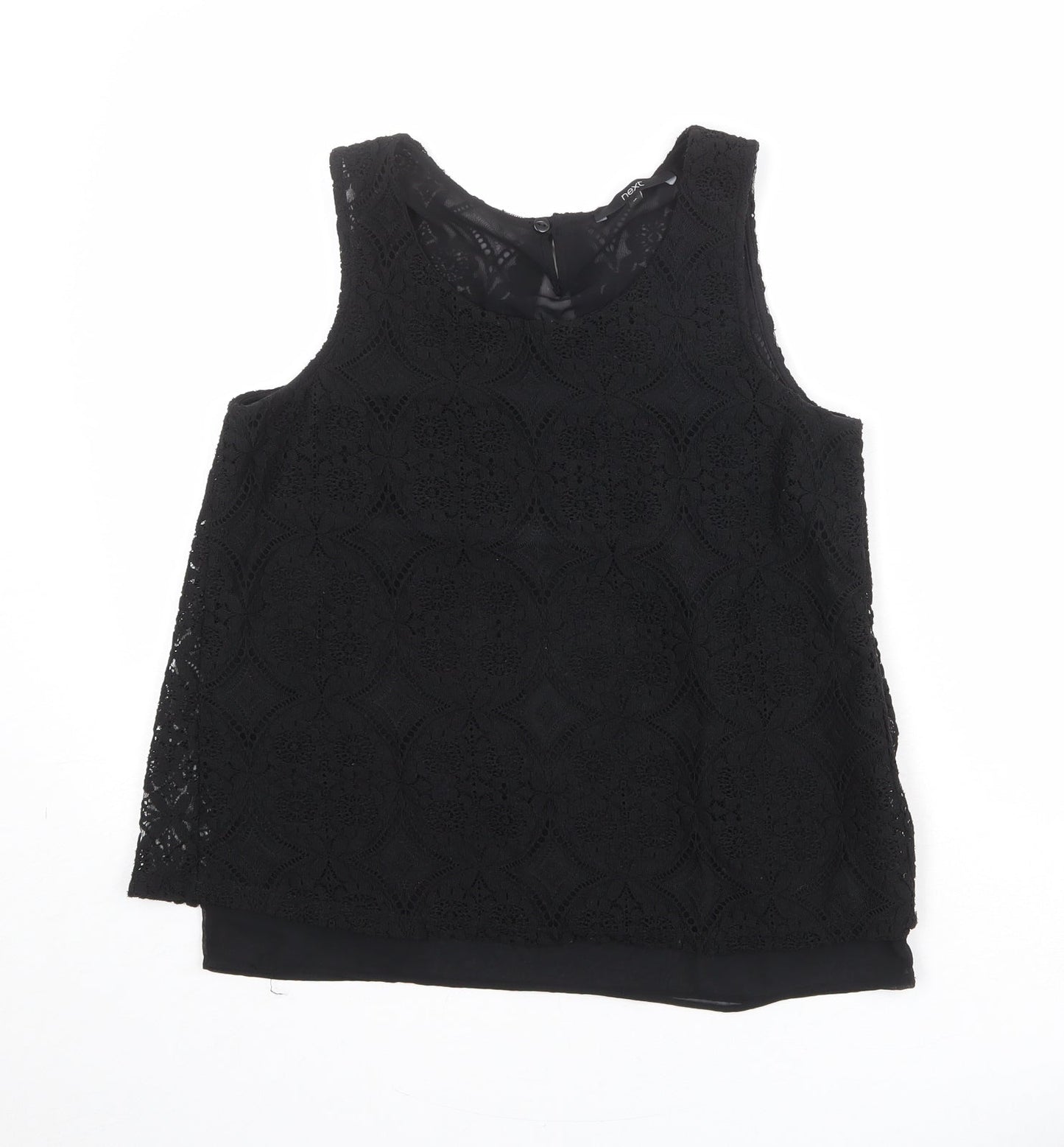 Womens UK Size 10 NEXT Black Basic Tank
