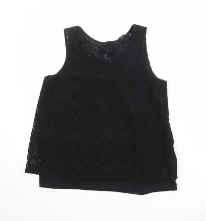 Womens UK Size 10 NEXT Black Basic Tank